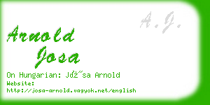 arnold josa business card